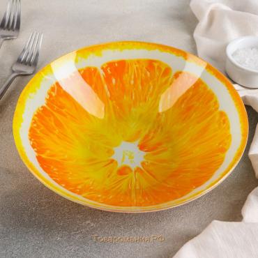 Салатник стеклянный «Сочный апельсин», 920 мл, 22×5 см