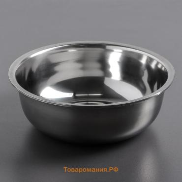 Миска «Мэйли», 2.7 л, 25×8 см, толщина 0.33 мм, нержавеющая сталь, серебристая