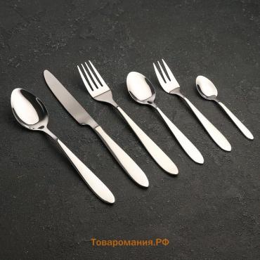 Столовые приборы «Стандарт», картонная коробка, толщина 2 мм, 36 предметов, нержавеющая сталь, серебристые