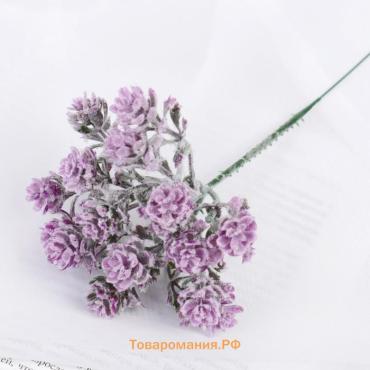 Букет искусственный «Круглолист» с напылением, 17 см, МИКС