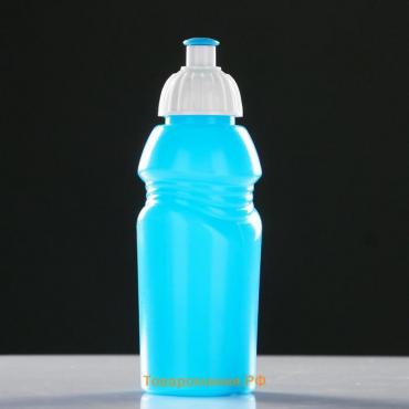 Бутылка для воды велосипедная, 400 мл, с поильником, 18 х 6.2 х 6.2 см, жёлтая