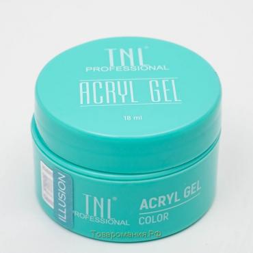 Гель для ногтей Acryl Gel TNL Illusion №02, камуфлирующий, натурально-розовый с шиммером, 18 мл