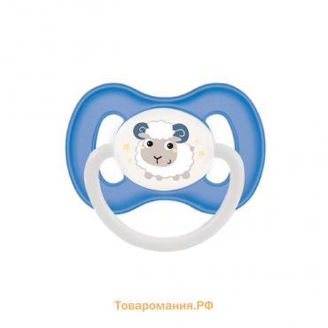 Соска - пустышка силиконовая Canpol babies Bunny & Company, симметричная, от 0-6 месяцев, цвет голубой