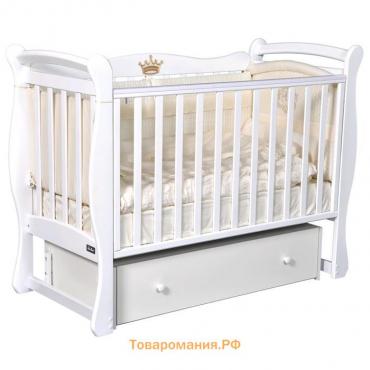 Кровать детская Bellini Adriana автостенка, универсальный маятник, цвет белый