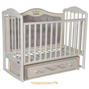 Детская кровать Bellini Letizia Elegance Premium мягкая стенка, маятник, цвет слоновая кость   51390