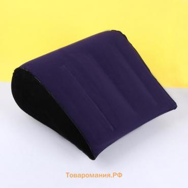 Подушка надувная на плечо, 67 × 18 × 11 см, коробка, цвет синий