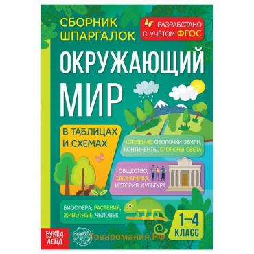 Сборник шпаргалок для 1—4 классов «Окружающий мир», 60 стр.