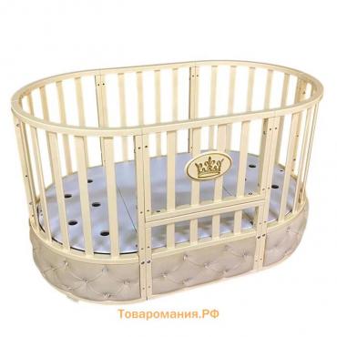 Детская кровать «Северянка 4», 6 в 1, универсальный маятник, колесо, цвет слоновая кость