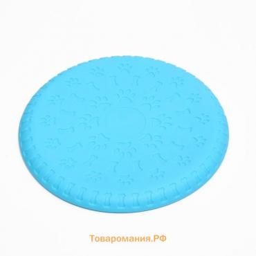 Фрисби "Косточки и лапки", 18,6 см, термопластичная резина, голубой