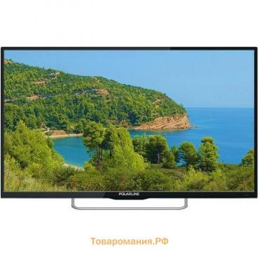 Телевизор PolarLine 32PL14TC-SM, 32", 1366х768, DVB-T2/C, 3xHDMI, 2xUSB, SmartTV, чёрный