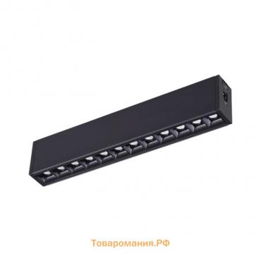 Светильник OVER, 12Вт LED, 4000К, 1000лм, цвет чёрный