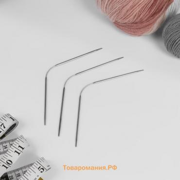 Спицы для вязания, чулочные, d = 2,5 мм, 21 см, 3 шт