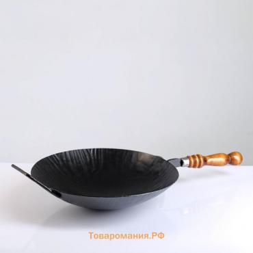 Сковорода Садж-Вок вороненый диаметр 31,5см, толщина стали 1,5 мм