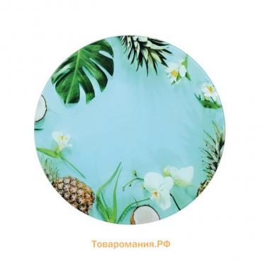 Доска разделочная «Тропическое лето», 27×0.4 см, стекло