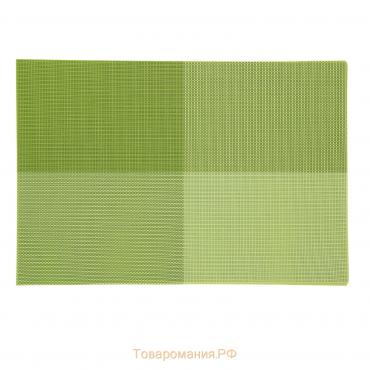 Салфетка сервировочная на стол «Настроение», 45×30 см, цвет зелёный