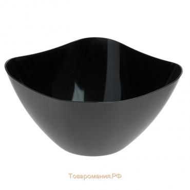 Салатник «Рондо», 2 л, цвет чёрный