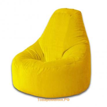 Кресло-мешок Комфорт, размер 90х115 см, ткань велюр, цвет жёлтый