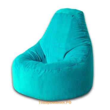 Кресло-мешок Комфорт, размер 90х115 см, ткань велюр, цвет бирюзовый