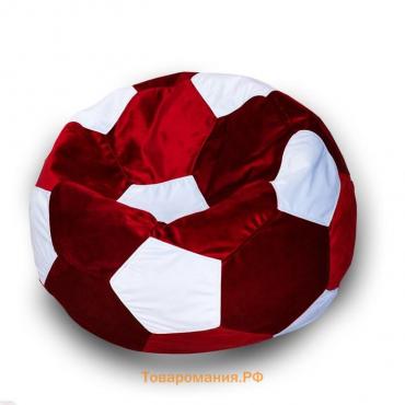 Кресло-мешок «Мяч», размер 100 см, см, велюр, цвет красный, белый