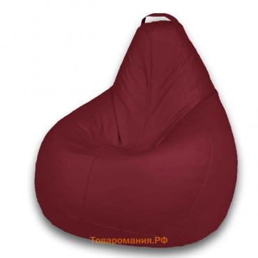 Кресло-мешок «Груша» Позитив Favorit, размер L, диаметр 80 см, высота 100 см, искусственная кожа, цвет красный