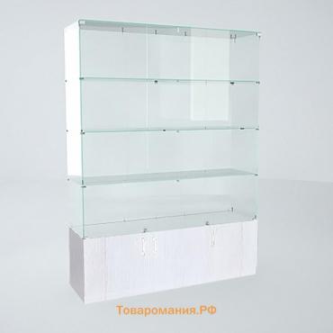 Витрина В 152 ВД, 1520×450×2050, ЛДСП, стекло, цвет белый