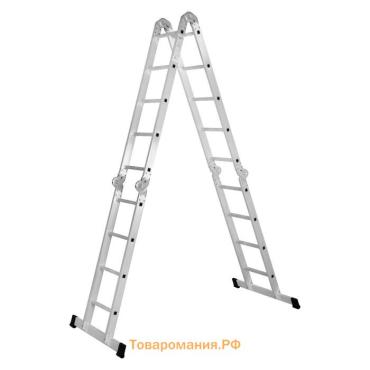 Лестница-трансформер ТУНДРА, алюминиевая, 4×5×5×4 ступени