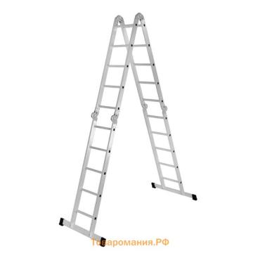 Лестница-трансформер ТУНДРА, алюминиевая, 4×5 ступени