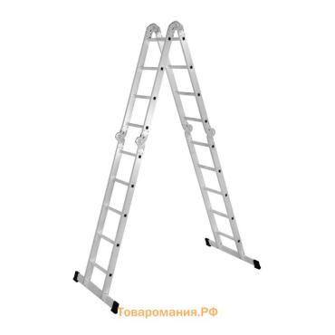 Лестница-трансформер ТУНДРА, алюминиевая, 5×4×4×5 ступени